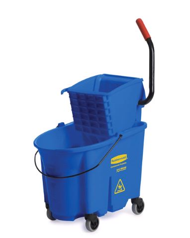 WaveBrake® 35 QT Side-Press Bucket and Wringer, Blue